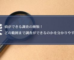 探偵ができる調査の種類！どの範囲まで調査ができるのかを分かりやすく解説画像