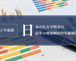 【2022年最新】日本の行方不明者の近年の増加傾向や年齢別の割合画像