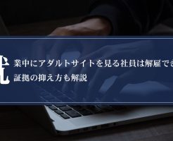 就業中にアダルトサイトを見る社員は解雇できる？証拠の抑え方も解説画像